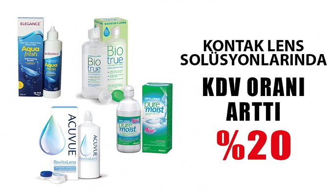 Kontak Lens Solüsyonlarında KDV Oranı Arttı